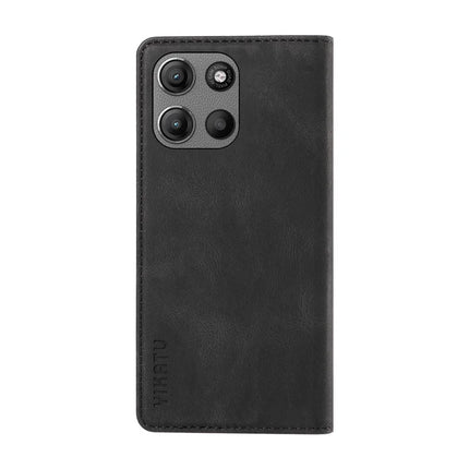 For Motorola Moto G15 4G Leather Cover YIKATU YK-004 Skin-Touch Wallet Phone Cases