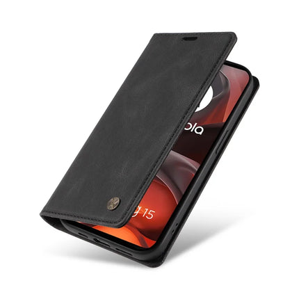 For Motorola Moto G15 4G Leather Cover YIKATU YK-004 Skin-Touch Wallet Phone Cases