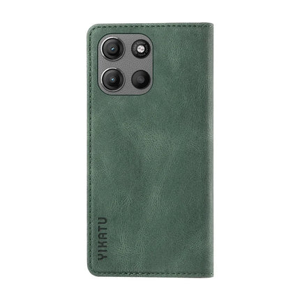 For Motorola Moto G15 4G Leather Cover YIKATU YK-004 Skin-Touch Wallet Phone Cases