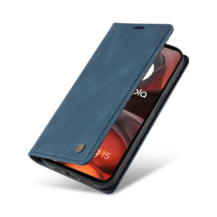 For Motorola Moto G15 4G Leather Cover YIKATU YK-004 Skin-Touch Wallet Phone Cases