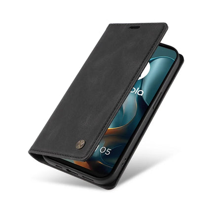 For Motorola Moto G05 4G Leather Cover YIKATU YK-004 Skin-Touch Wallet Phone Cases
