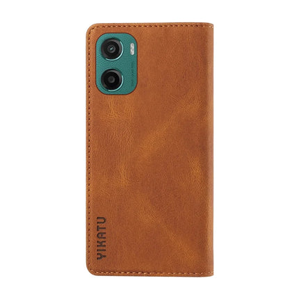 For Motorola Moto G05 4G Leather Cover YIKATU YK-004 Skin-Touch Wallet Phone Cases