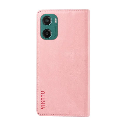 For Motorola Moto G05 4G Leather Cover YIKATU YK-004 Skin-Touch Wallet Phone Cases