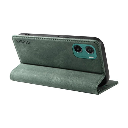 For Motorola Moto G05 4G Leather Cover YIKATU YK-004 Skin-Touch Wallet Phone Cases