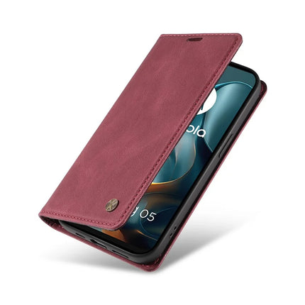 For Motorola Moto G05 4G Leather Cover YIKATU YK-004 Skin-Touch Wallet Phone Cases