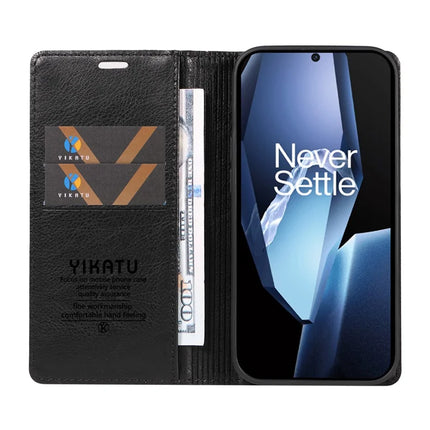 For OnePlus Ace 5G Wallet Case YIKATU YK-006 Magnetic Closure Leather Phone Cover Litchi Texture