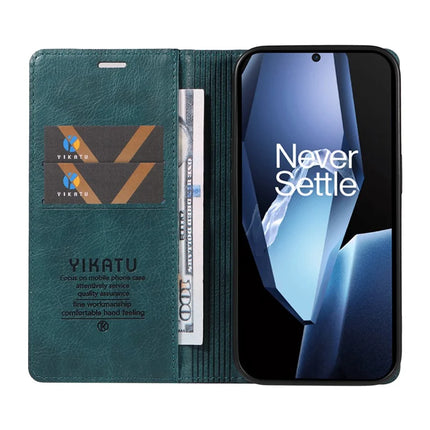For OnePlus Ace 5G Wallet Case YIKATU YK-006 Magnetic Closure Leather Phone Cover Litchi Texture
