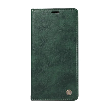 For OnePlus Ace 5G Wallet Case YIKATU YK-006 Magnetic Closure Leather Phone Cover Litchi Texture -  Green