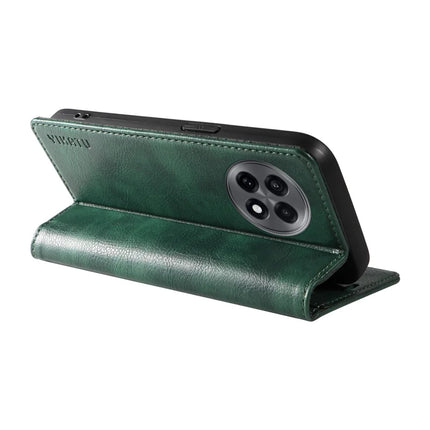 For OnePlus Ace 5G Wallet Case YIKATU YK-006 Magnetic Closure Leather Phone Cover Litchi Texture -  Green