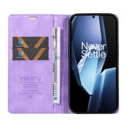 For OnePlus Ace 5G Wallet Case YIKATU YK-006 Magnetic Closure Leather Phone Cover Litchi Texture