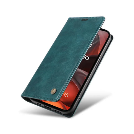 For Motorola Moto G15 4G Wallet Case YIKATU YK-006 Magnetic Closure Leather Phone Cover Litchi Texture