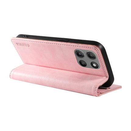 For Motorola Moto G15 4G Wallet Case YIKATU YK-006 Magnetic Closure Leather Phone Cover Litchi Texture