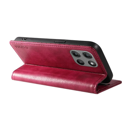 For Motorola Moto G15 4G Wallet Case YIKATU YK-006 Magnetic Closure Leather Phone Cover Litchi Texture