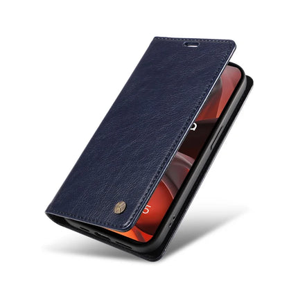 For Motorola Moto G15 4G Wallet Case YIKATU YK-006 Magnetic Closure Leather Phone Cover Litchi Texture
