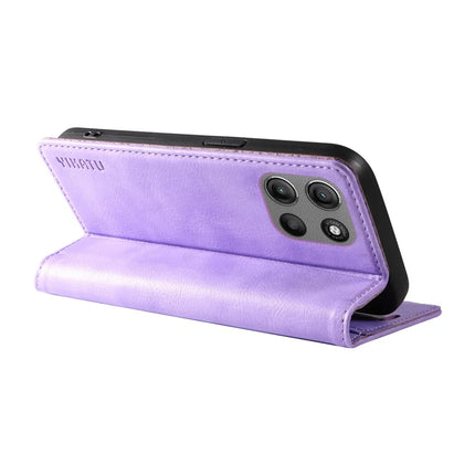 For Motorola Moto G15 4G Wallet Case YIKATU YK-006 Magnetic Closure Leather Phone Cover Litchi Texture