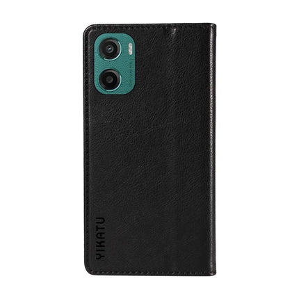 For Motorola Moto G05 4G Wallet Case YIKATU YK-006 Magnetic Closure Leather Phone Cover Litchi Texture