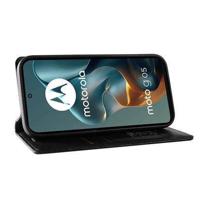 For Motorola Moto G05 4G Wallet Case YIKATU YK-006 Magnetic Closure Leather Phone Cover Litchi Texture