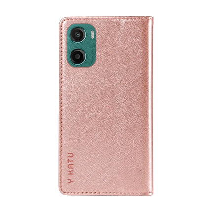 For Motorola Moto G05 4G Wallet Case YIKATU YK-006 Magnetic Closure Leather Phone Cover Litchi Texture