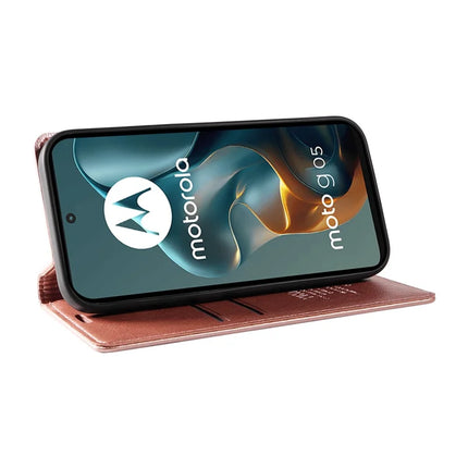 For Motorola Moto G05 4G Wallet Case YIKATU YK-006 Magnetic Closure Leather Phone Cover Litchi Texture