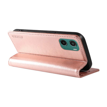 For Motorola Moto G05 4G Wallet Case YIKATU YK-006 Magnetic Closure Leather Phone Cover Litchi Texture