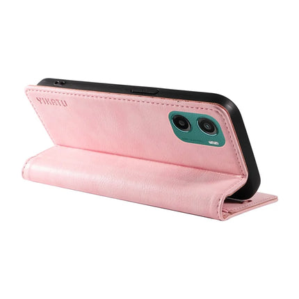For Motorola Moto G05 4G Wallet Case YIKATU YK-006 Magnetic Closure Leather Phone Cover Litchi Texture