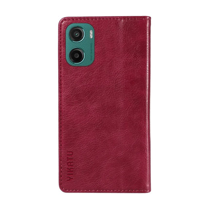 For Motorola Moto G05 4G Wallet Case YIKATU YK-006 Magnetic Closure Leather Phone Cover Litchi Texture