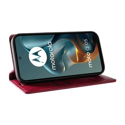 For Motorola Moto G05 4G Wallet Case YIKATU YK-006 Magnetic Closure Leather Phone Cover Litchi Texture