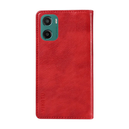 For Motorola Moto G05 4G Wallet Case YIKATU YK-006 Magnetic Closure Leather Phone Cover Litchi Texture