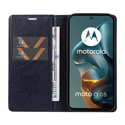 For Motorola Moto G05 4G Wallet Case YIKATU YK-006 Magnetic Closure Leather Phone Cover Litchi Texture