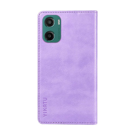 For Motorola Moto G05 4G Wallet Case YIKATU YK-006 Magnetic Closure Leather Phone Cover Litchi Texture