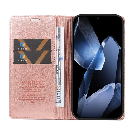 For OnePlus 13 Wallet Case YIKATU YK-006 Magnetic Closure Leather Phone Cover Litchi Texture