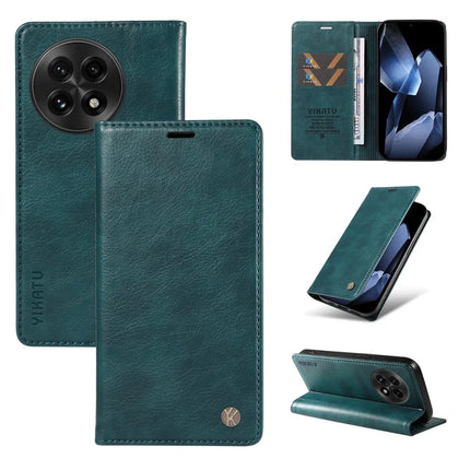For OnePlus 13 Wallet Case YIKATU YK-006 Magnetic Closure Leather Phone Cover Litchi Texture - Blue