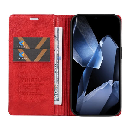 For OnePlus 13 Wallet Case YIKATU YK-006 Magnetic Closure Leather Phone Cover Litchi Texture