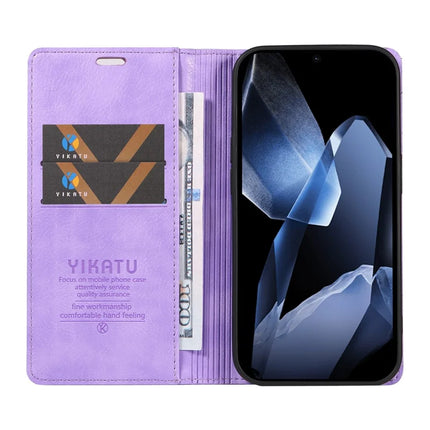 For OnePlus 13 Wallet Case YIKATU YK-006 Magnetic Closure Leather Phone Cover Litchi Texture
