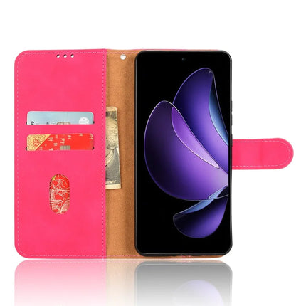 For Oppo Reno13 F 5G Leather Case Skin Feel Anti Drop Wallet Flip Phone Cover