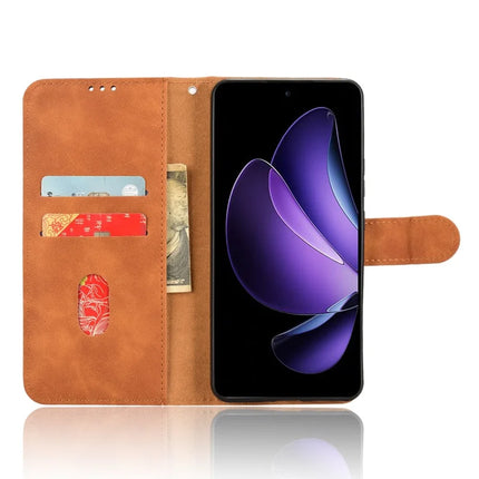 For Oppo Reno13 F 5G Leather Case Skin Feel Anti Drop Wallet Flip Phone Cover