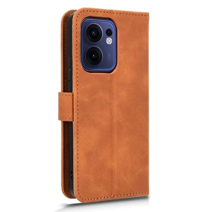 For Oppo Reno13 F 5G Leather Case Skin Feel Anti Drop Wallet Flip Phone Cover