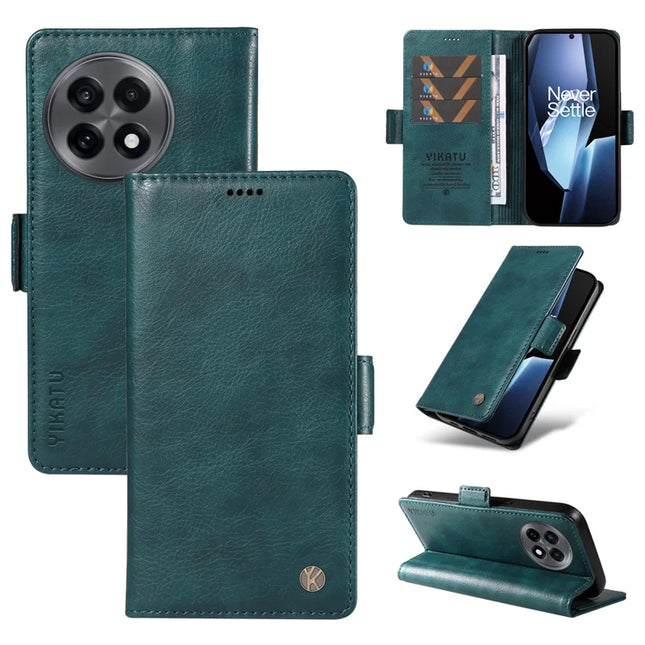 For OnePlus Ace 5G Case YIKATU YK-007 Litchi Texture PU Leather Wallet Phone Cover - Blue
