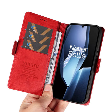 For OnePlus Ace 5G Case YIKATU YK-007 Litchi Texture PU Leather Wallet Phone Cover