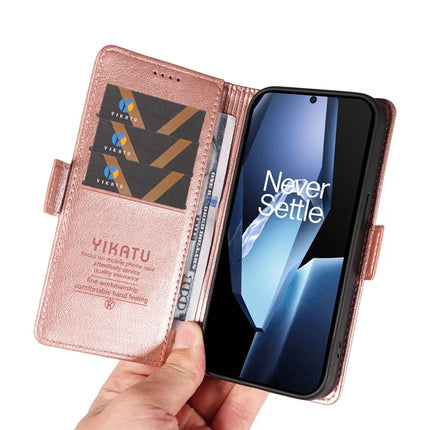 For OnePlus Ace 5G Case YIKATU YK-007 Litchi Texture PU Leather Wallet Phone Cover
