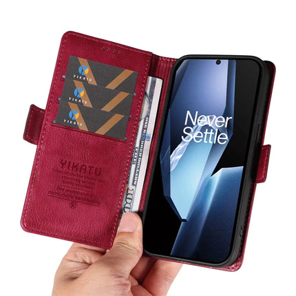 For OnePlus Ace 5G Case YIKATU YK-007 Litchi Texture PU Leather Wallet Phone Cover