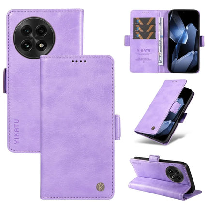 For OnePlus 13 Case YIKATU YK-007 Litchi Texture PU Leather Wallet Phone Cover - Purple