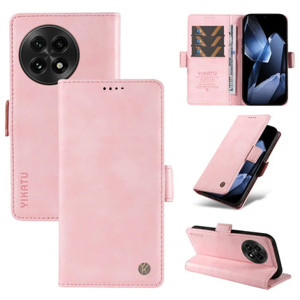 For OnePlus 13 Case YIKATU YK-007 Litchi Texture PU Leather Wallet Phone Cover - Pink