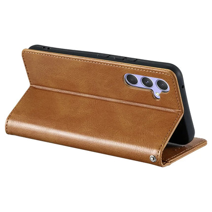 013 Style For Samsung Galaxy A26 5G Case PU Leather Anti-Fall Phone Cover with 6 Card Slots