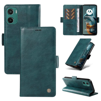 For Motorola Moto G05 4G Case YIKATU YK-007 Litchi Texture PU Leather Wallet Phone Cover - Blue