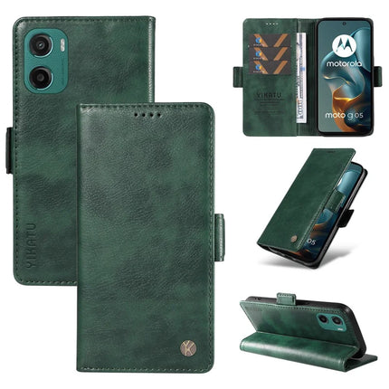 For Motorola Moto G05 4G Case YIKATU YK-007 Litchi Texture PU Leather Wallet Phone Cover - Green