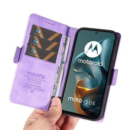For Motorola Moto G05 4G Case YIKATU YK-007 Litchi Texture PU Leather Wallet Phone Cover