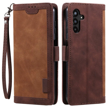 For Samsung Galaxy A26 5G Wallet Case RFID Blocking Stand Leather Phone Cover - Brown