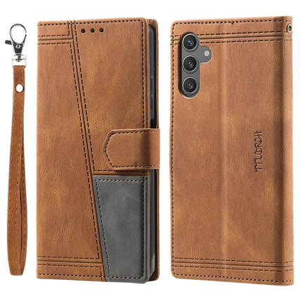 TTUDRCH Style 004 For Samsung Galaxy A26 5G Leather Case RFID Blocking Wallet Stand Phone Cover with Strap - Brown