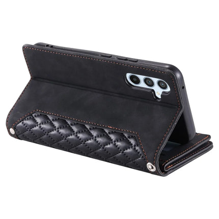 Style 005 For Samsung Galaxy A26 5G Wallet Case Rhombus Stitching Line PU Leather Phone Cover